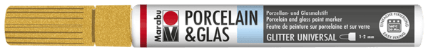 Marabu Porcelain Painter zlatý glitr fix na porcelán