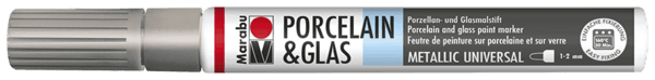Marabu Porcelain Painter stříbrný popisovač na porcelán 1-2mm