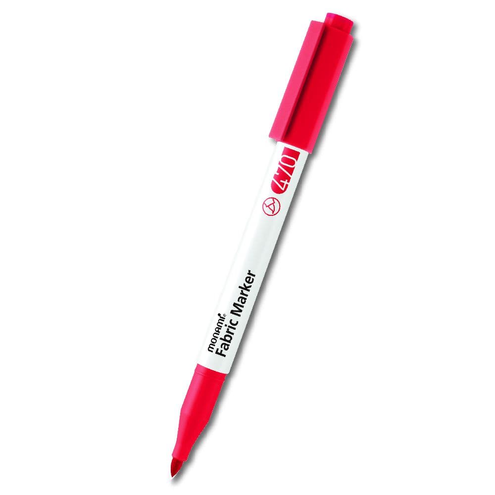 Monami Fabric Marker Brush fix na textil červená fluo