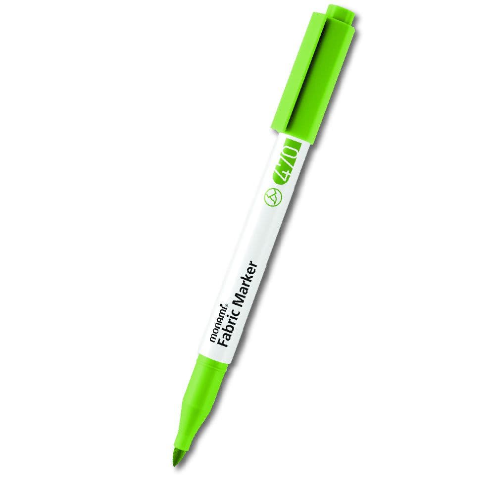 Monami Fabric Marker Brush fix na textil žluto zelená