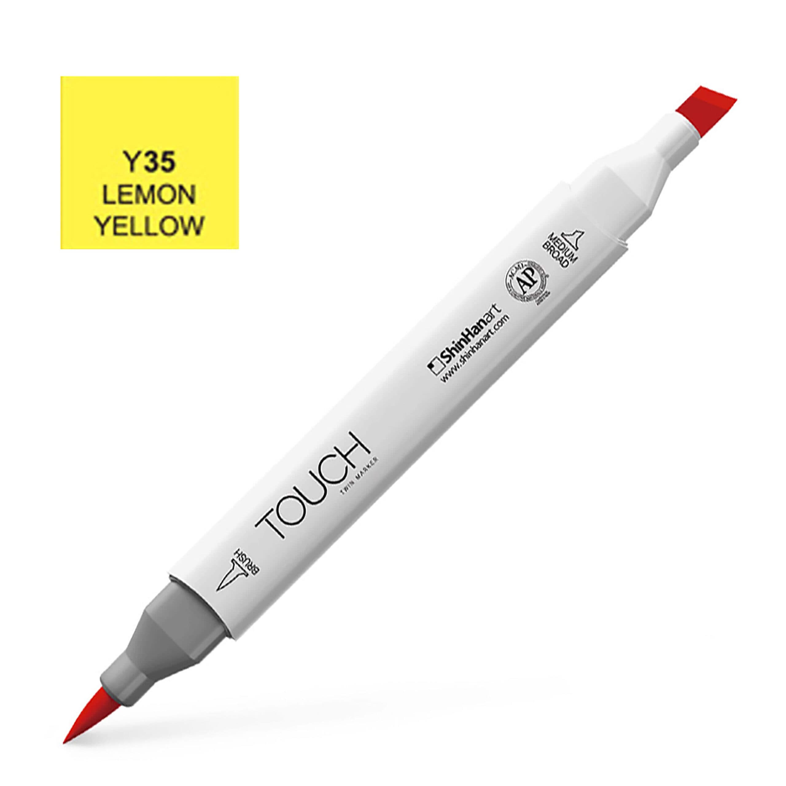 ShinHan Art TOUCH-BRUSH Y35 Lemon Yellow designérský fix žlutý