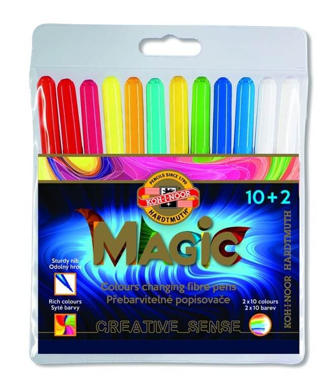 Koh-I-Noor Magic fixy měnící barvu sada 10+2 kusů