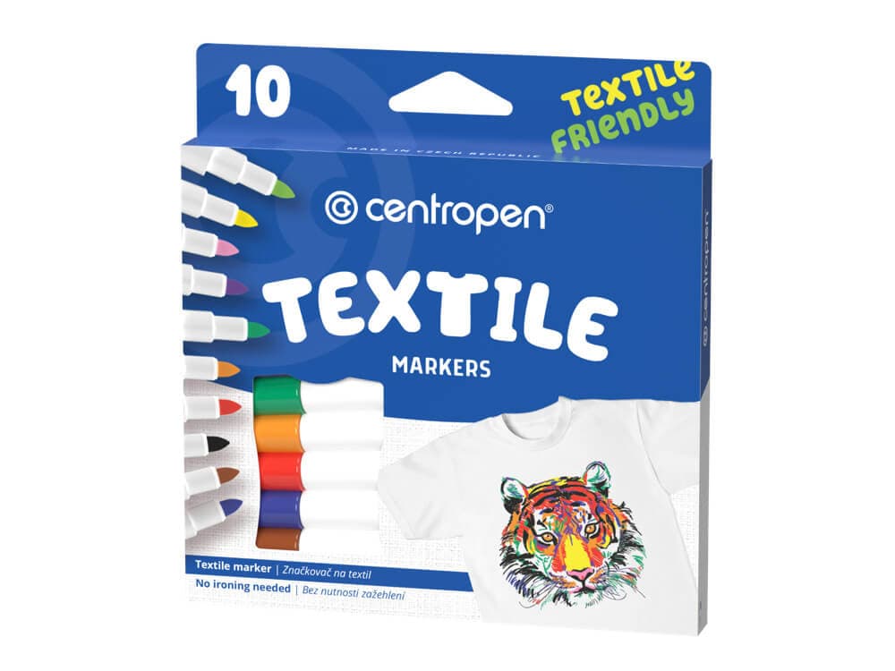 Sada 10 fixů na textil Centropen 2739 1,8 mm