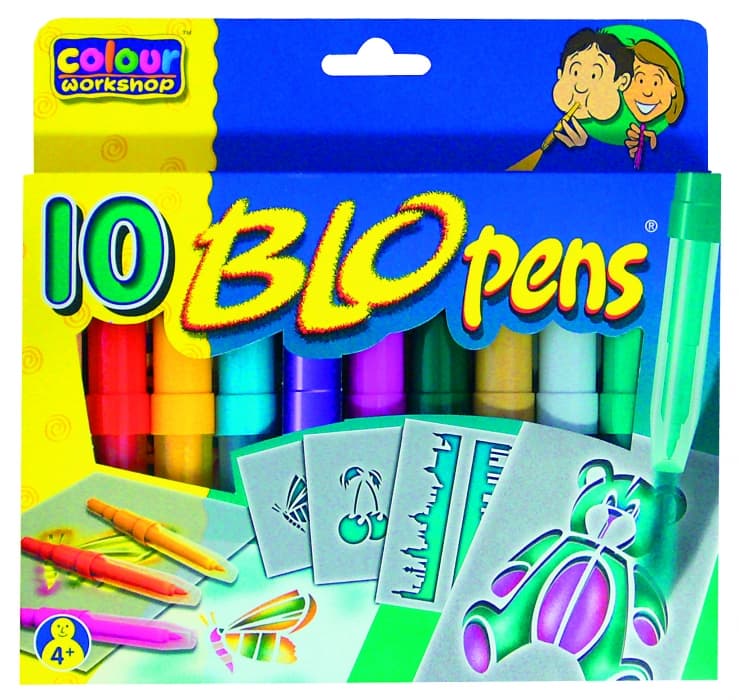 Centropen foukací fixy Cool sada 10 barev se šablonami