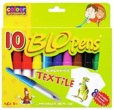 Foukací fixy na textil Centropen 1539 sada 10 ks