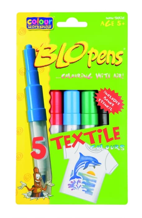 Centropen 1539 foukací fixy na textil sada 5 ks