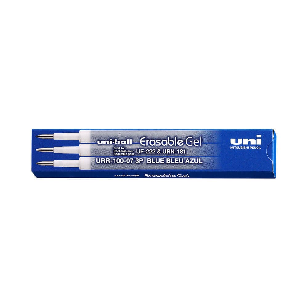 Uni Erasable Gel modré gelové gumovací pero 0,7 mm