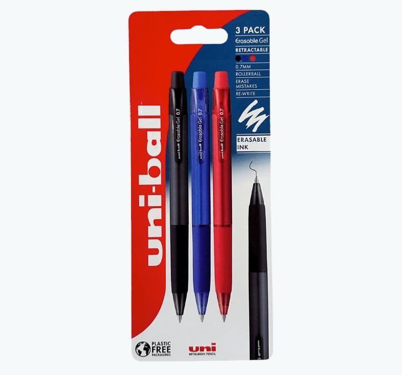 Uni Erasable Gel modré gumovací pero 0,7 mm 2ks