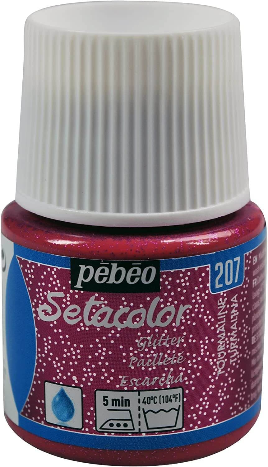 Pébéo Setacolor Light Glitter růžová tourmaline barva na textil 45ml