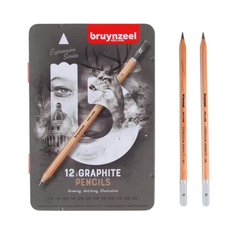 Bruynzeel Expression sada 12 grafitových tužek čelní pohled