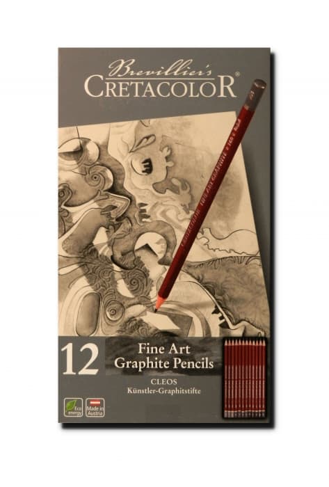 Cretacolor CLEOS sada 112 grafitových tužek 2H až 9B