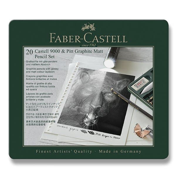 Faber-Castell Pitt Graphite Matt sada 20 grafitových tužek
