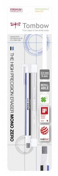 Tombow Mono Zero plochá guma v tužce 2,5x5 mm pruhovaná