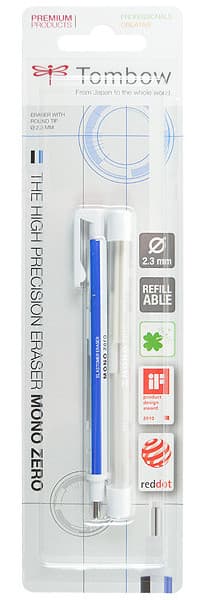 Tombow Mono Zero kulatá guma v tužce pruhovaná 20,3mm