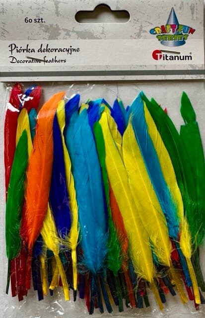 Titanum indiánská barevná pírka pro kreativní scrapbooking techniky