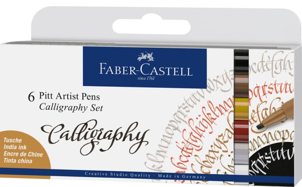Faber-Castell Pitt Artist Pen C kaligrafické popisovače 6 ks základní barvy