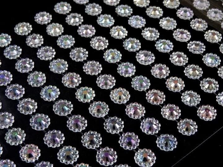 Titanum nalepovací diamanty 4mm transparentní kamínky s leskem