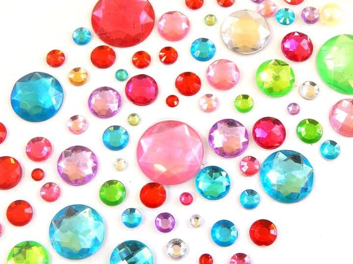 Titanum kamínky nalepovací kolečka mix velikostí barev