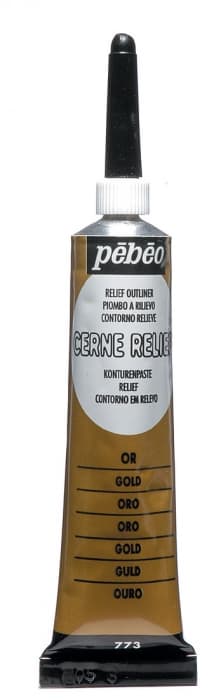 Pébéo Cerne Relief zlatá kontura na sklo 20 ml