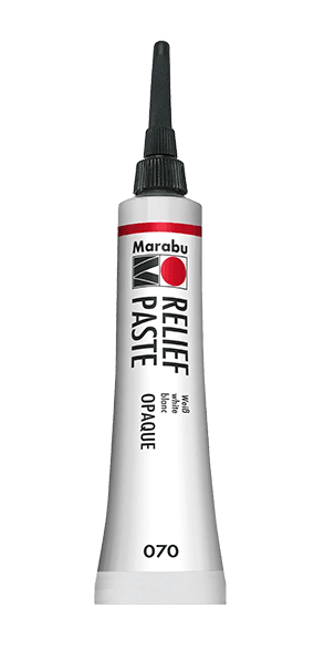 Marabu Relief Paste kontura na sklo porcelán bílá 070