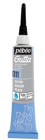Pébéo Gutta stříbrná kontura na hedvábí 20 ml