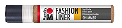 Marabu Fashion Liner 25ml třpytivá měděná kontura na textil