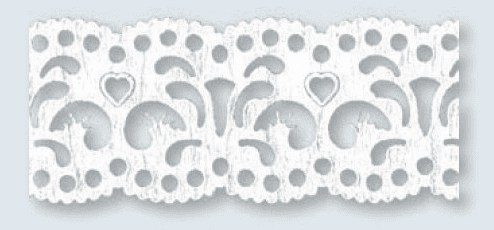 Heyda krajka papírová samolepící 24 mm filigrány scrapbooking