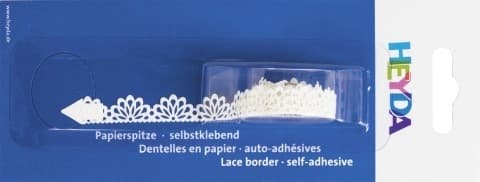 Heyda krajka papírová samolepící 10mm vějíř scrapbooking