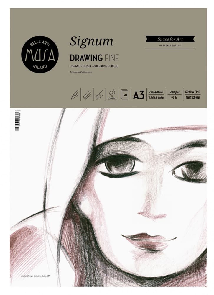 Musa Signum Drawing Fine blok kreslících kartonů A3 200g