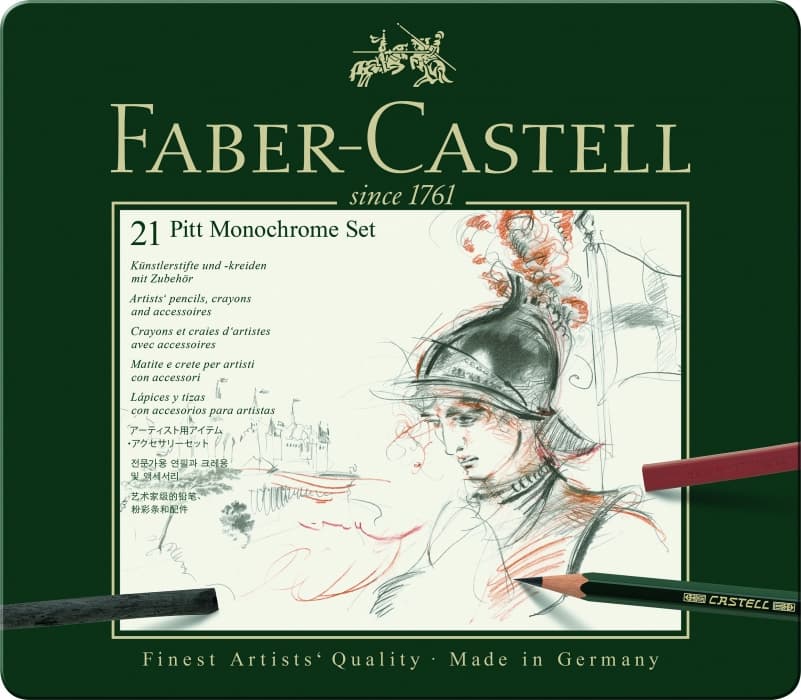 Faber-Castell Pitt Monochrome sada 21 ks umělecké uhly