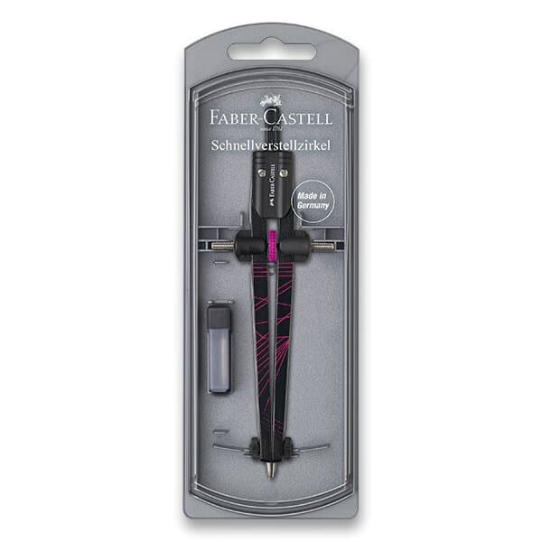 Faber-Castell Quick Set Compass Twister růžové kružítko