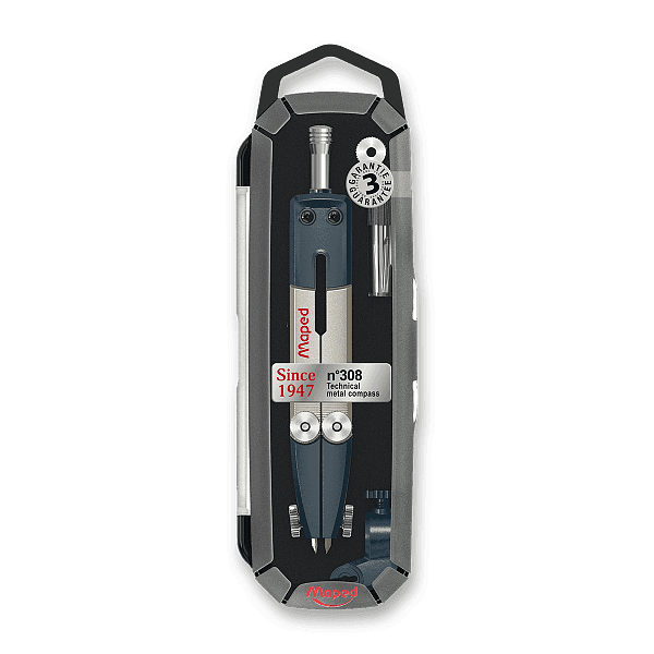 Kružítko Maped N°308 Technical Metal Compass čelní pohled