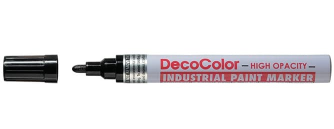 Marvy Deco Color 728 černý lakový popisovač silný hrot