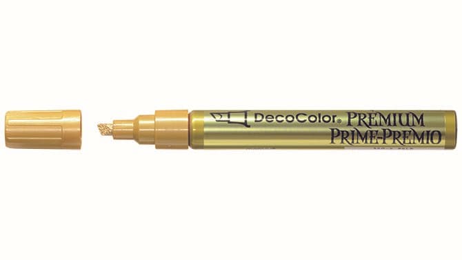 Marvy Deco Color Premium 350-S zlatý lakový popisovač silný