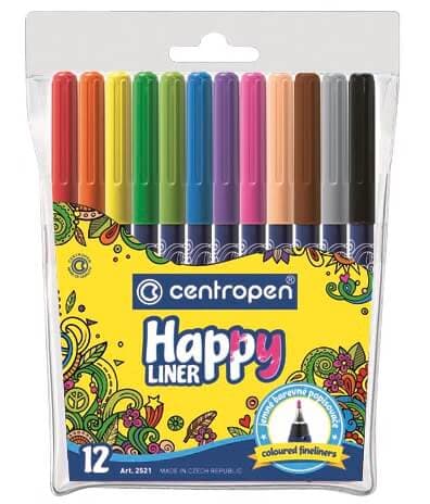 Centropen 2521 Happy Liner sada 12 barevných linerů 0,3 mm