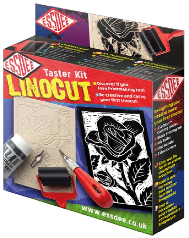 EssDee SoftCut linorytová sada s černou barvou a válečkem