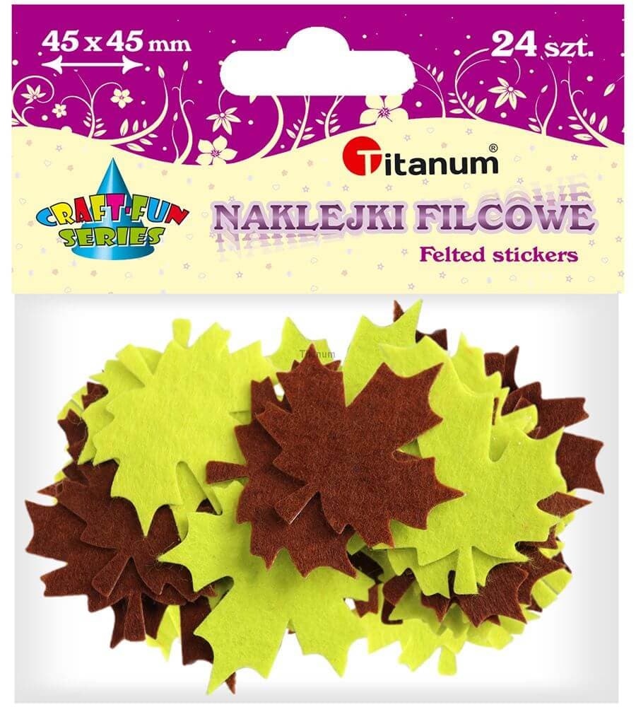 Titanum filcové dekorativní listy lepící 24 kusů sada
