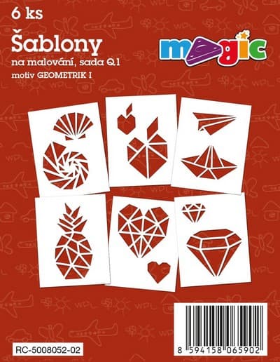 Magic šablony papírové Geometrik I sada 6 kusů