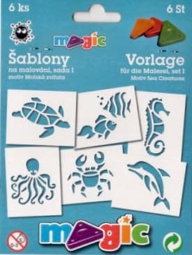 Magic papírové šablony Mořská stvoření sada 6 kusů