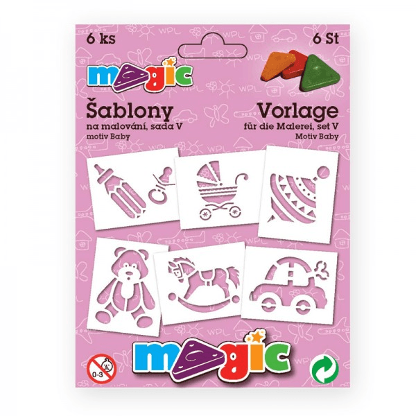 Magic šablony papírové sada V Baby 6 kusů