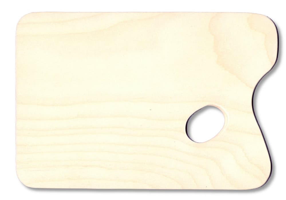 Kocierz dřevěná obdélníková malířská paleta 245x165 mm přírodní