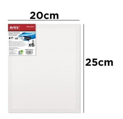 Artix PP98-1824-6 bavlněné malířské plátno 18x24 cm bílé