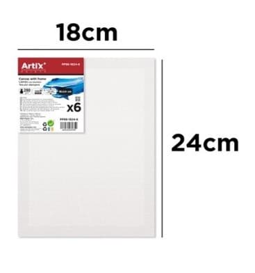 Artix PP98-1824-6 bavlněné malířské plátno 18x24 cm bílé