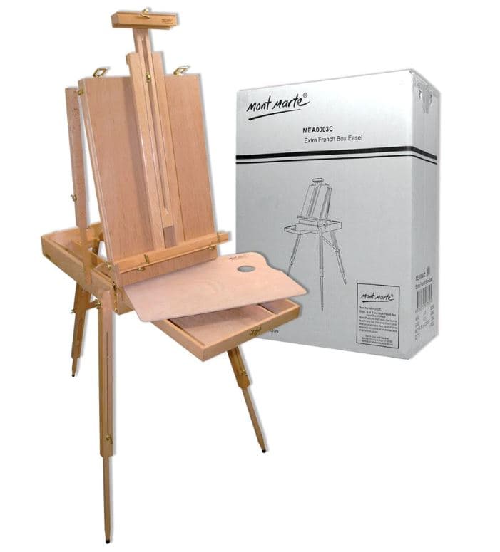 Mont Marte francouzský malířský stojan extra velký přírodní se zásuvkou