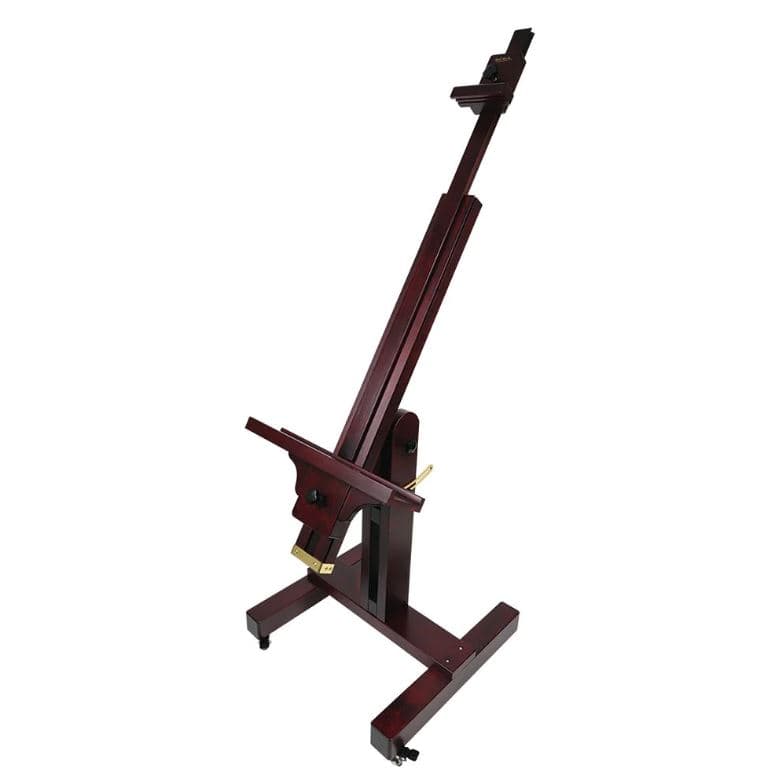 Mont Marte velký malířský stojan s kolečky mahagonový