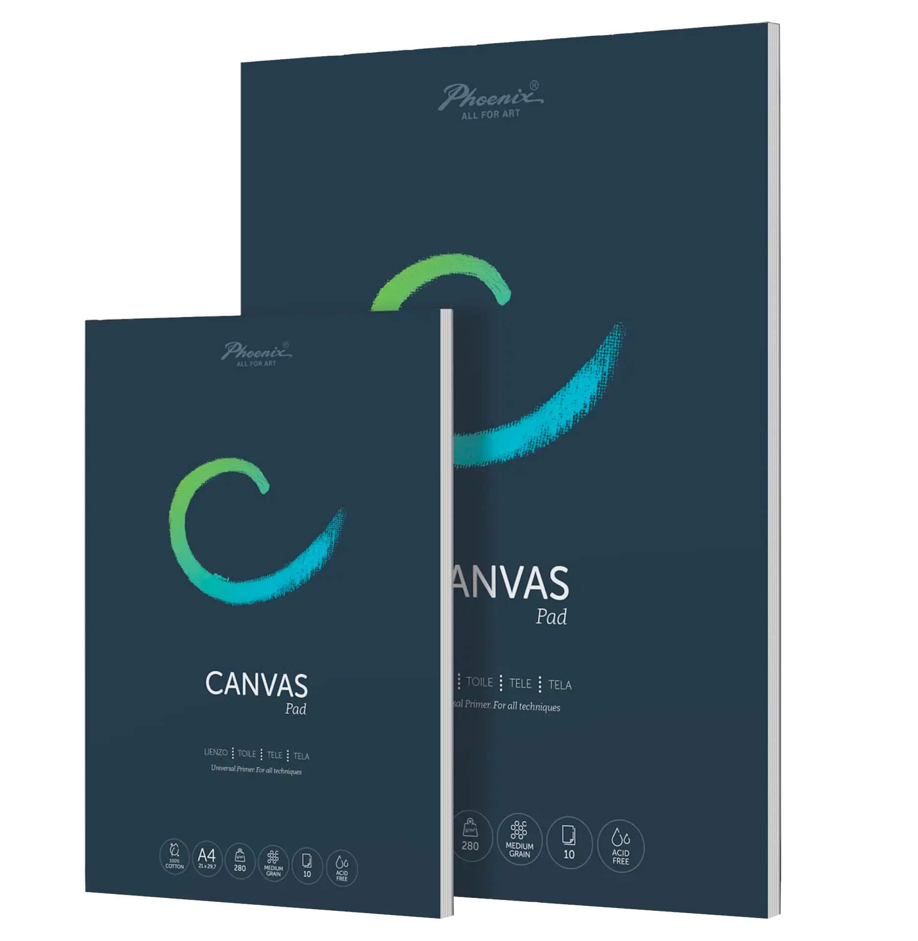 Phoenix Canvas Pad A3 malířské plátno blok 280g