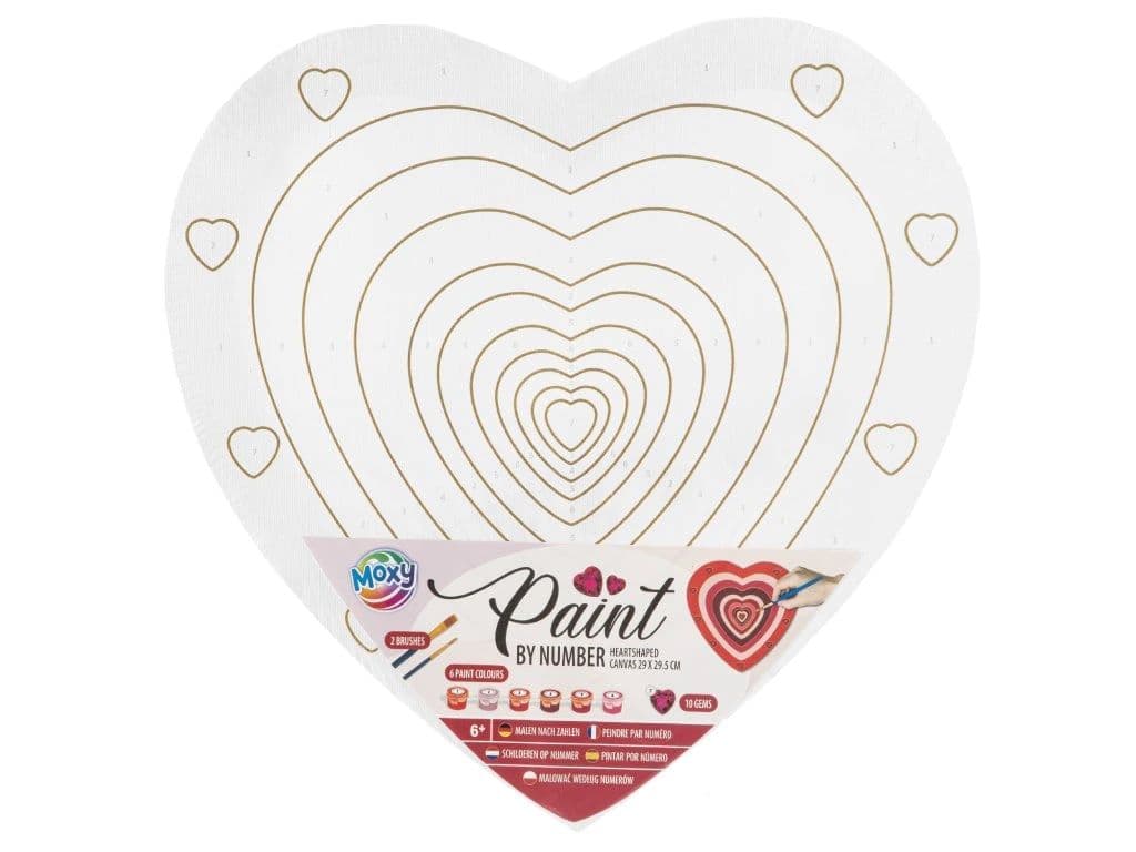 Nassau malování podle čísel bílé srdce kreativní sada
