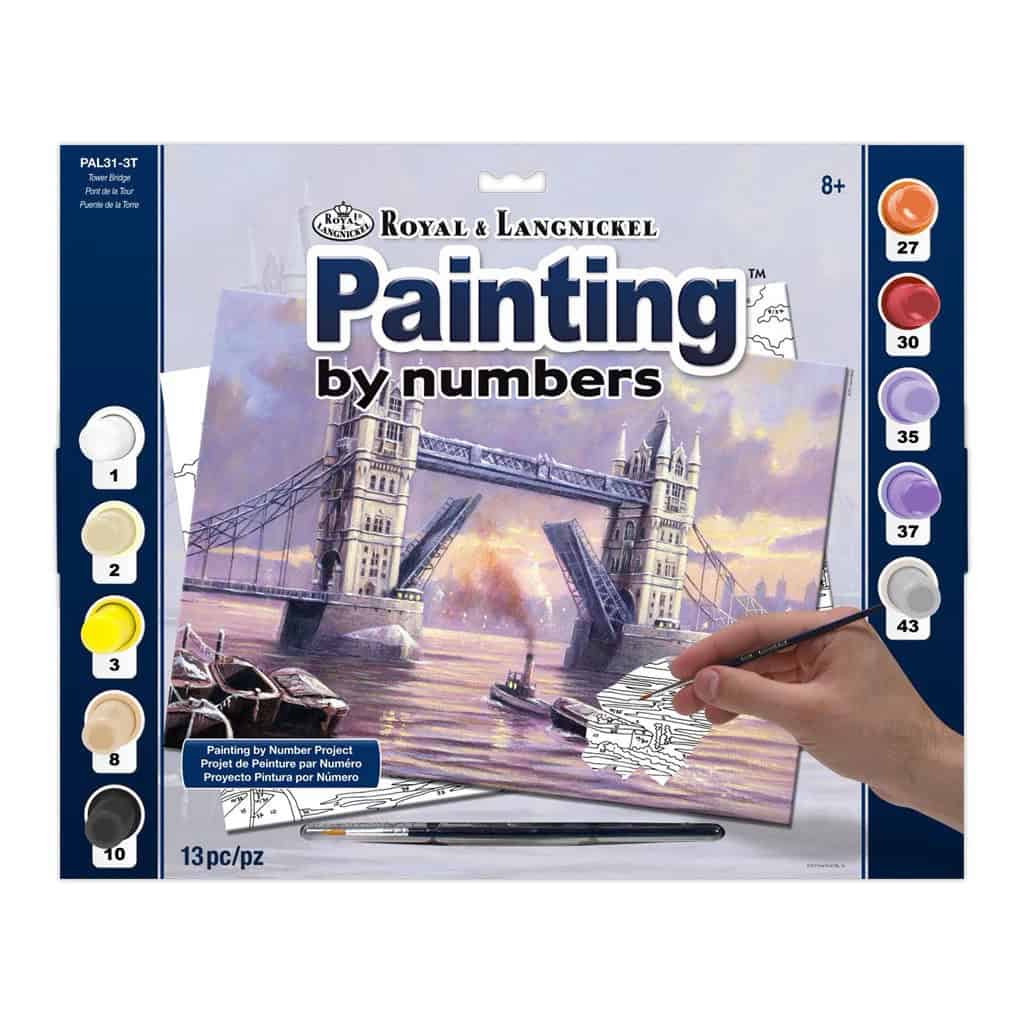 Royal Langnickel malování podle čísel Tower Bridge sada