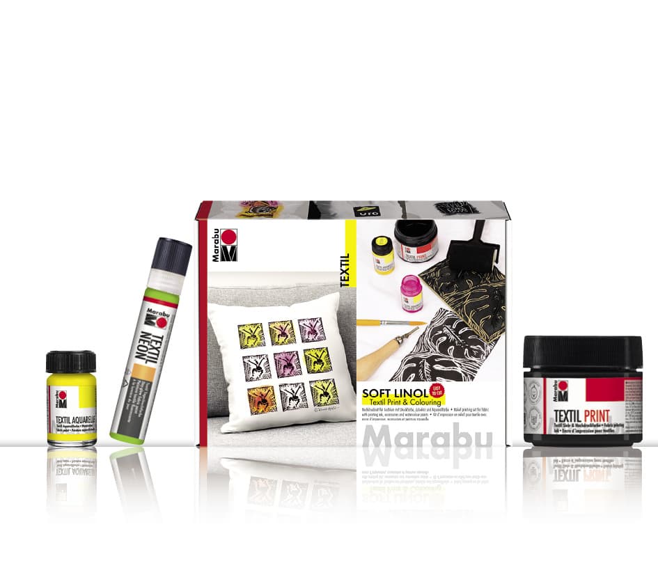 Marabu Soft Linol Set tisk na textil sada