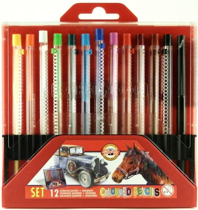 Koh-i-Noor SCALA mechanické pastelky sada 12 barev